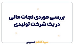 بررسی موردی نجات مالی یک شرکت تولیدی